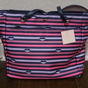 NWT Kate Spade multi color bag with lip print